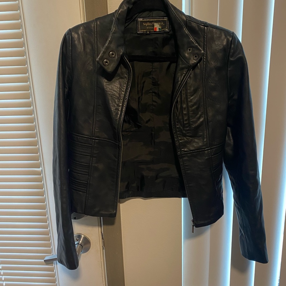 Motto leather jacket